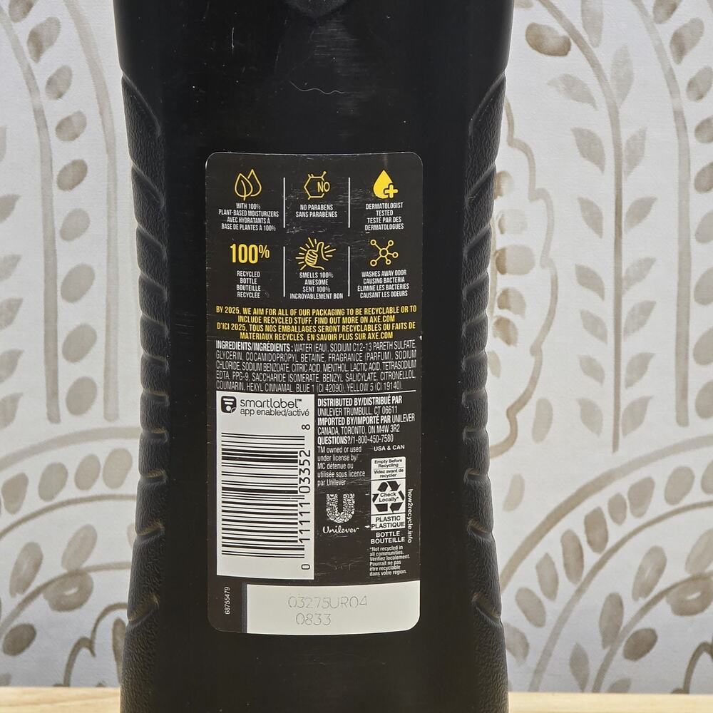 AXE Cool Ocean Men's Body Wash 16 fl oz Sea Mist and Grapefruit Scent - Picture 4 of 5